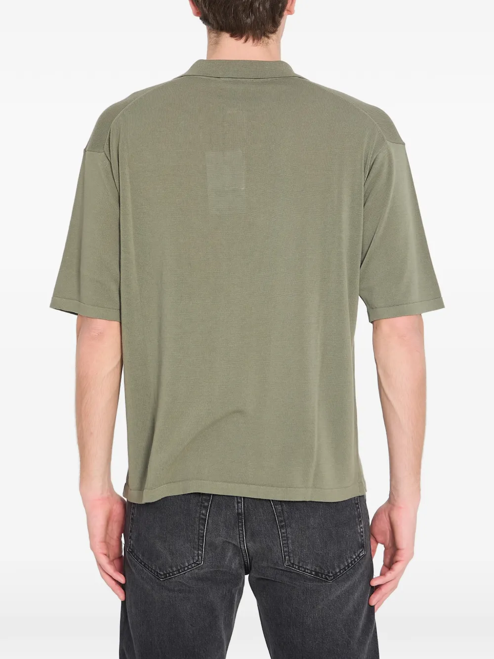 Ribbed V-Neck T-Shirt