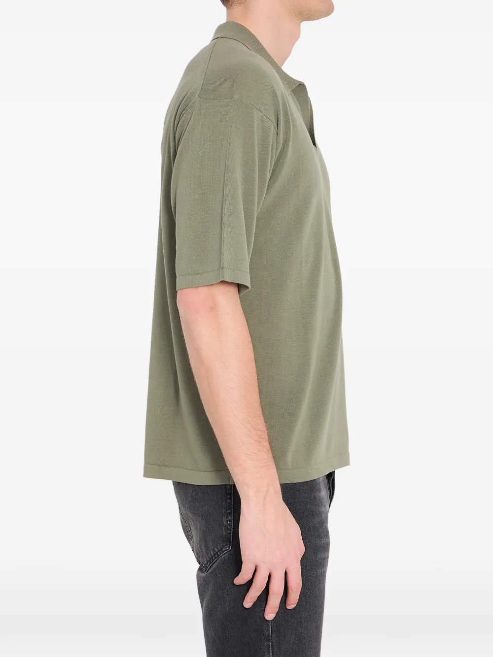 Ribbed V-Neck T-Shirt