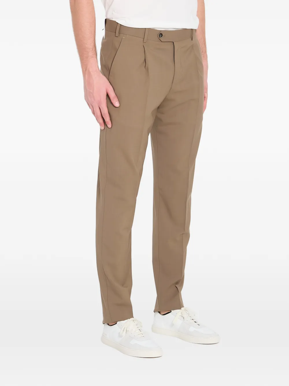 PT Torino Broek met toelopende pijpen Bruin
