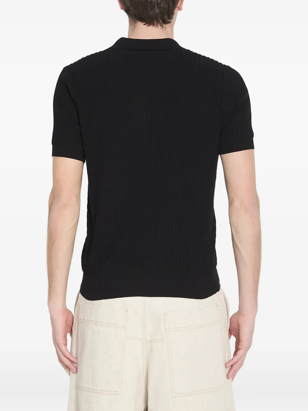 Roberto Collina Geribbeld T-shirt met opgestikte zak Zwart