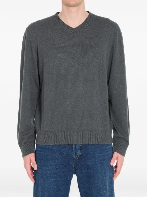 The Row ribbed V-neck mamphis sweater