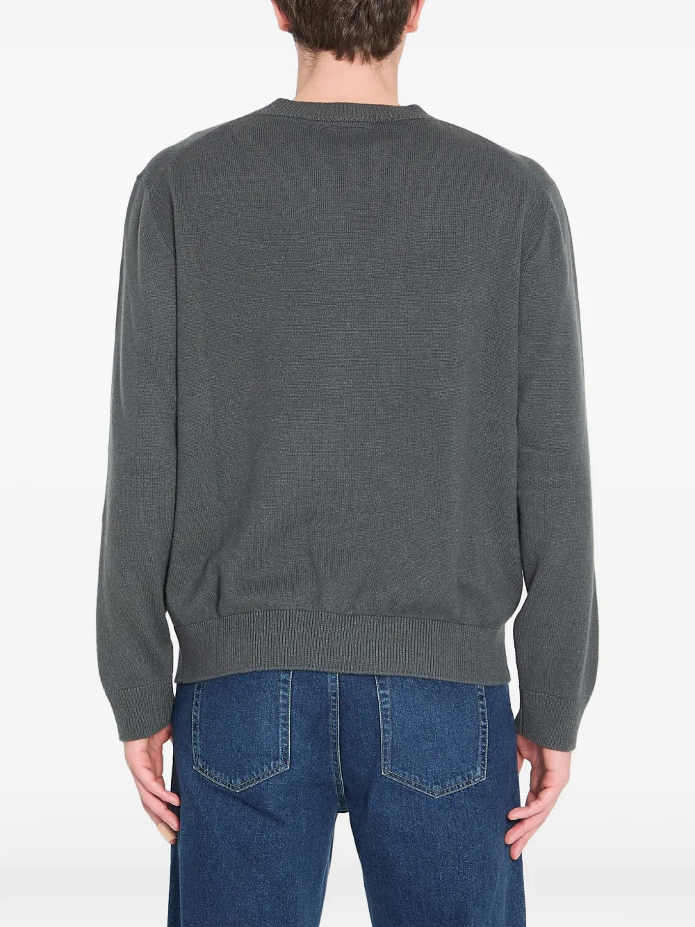 ribbed V-neck mamphis sweater