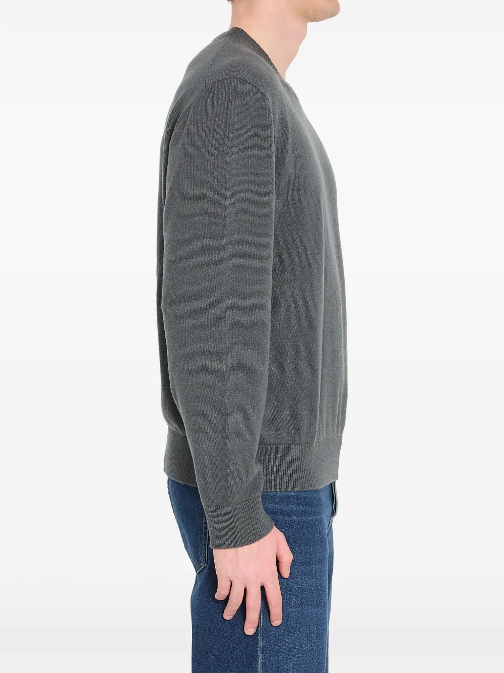  The Row Ribbed V-neck Mamphis Sweater - Grey 