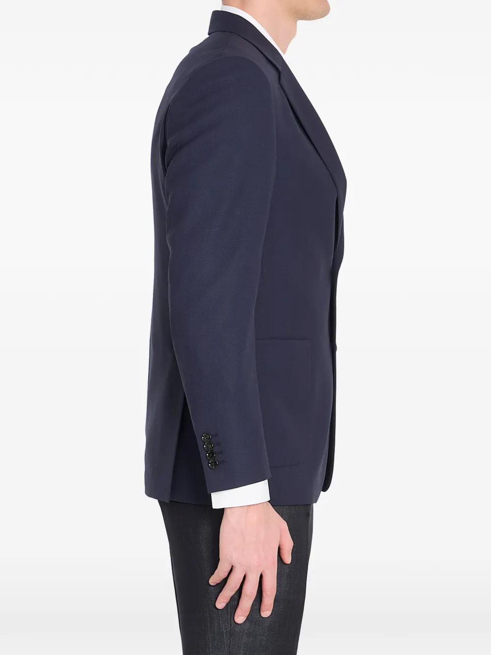 Lardini Jack van scheerwol met klassieke revers Blauw