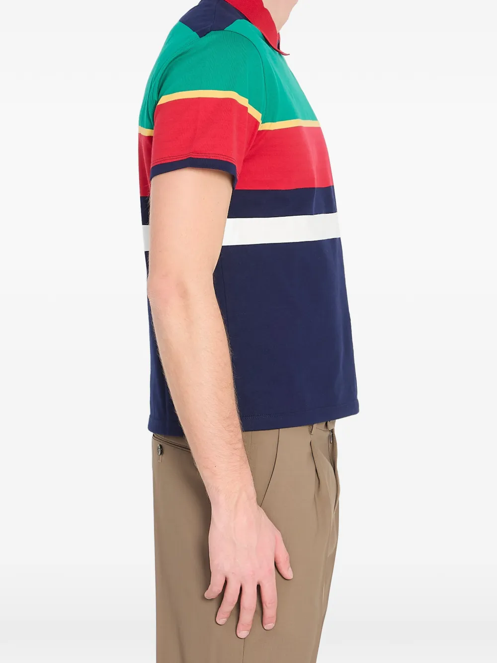 Versace Gestreept T-shirt Blauw