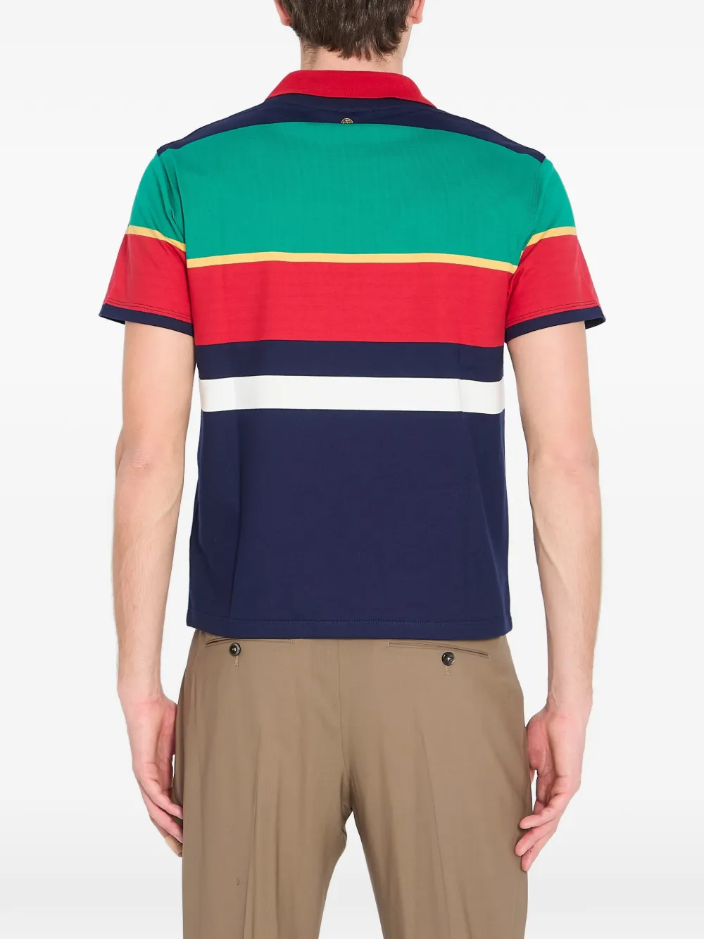 Versace Gestreept T-shirt Blauw