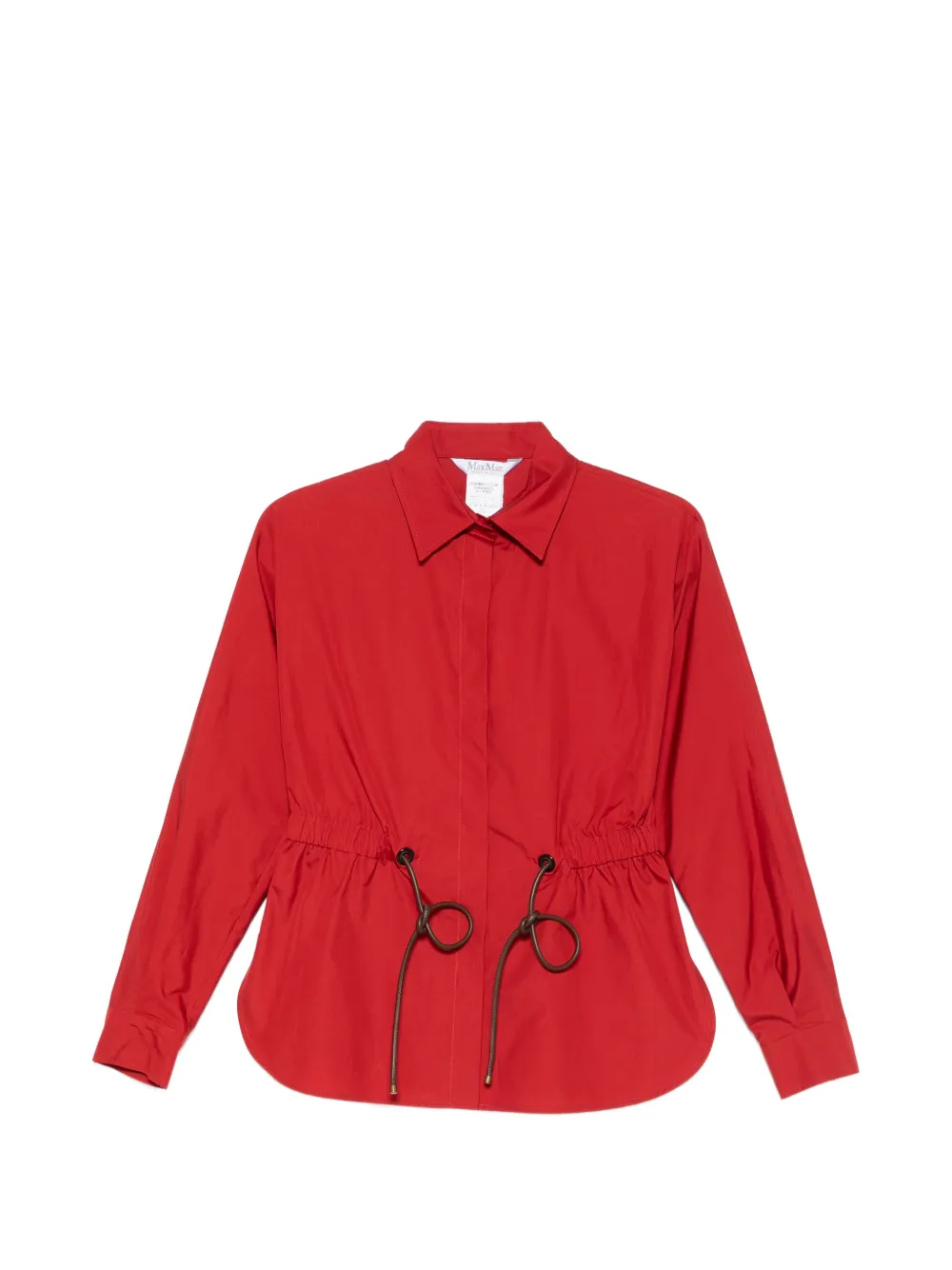 Max Mara drawstring collared shirt - Rosso
