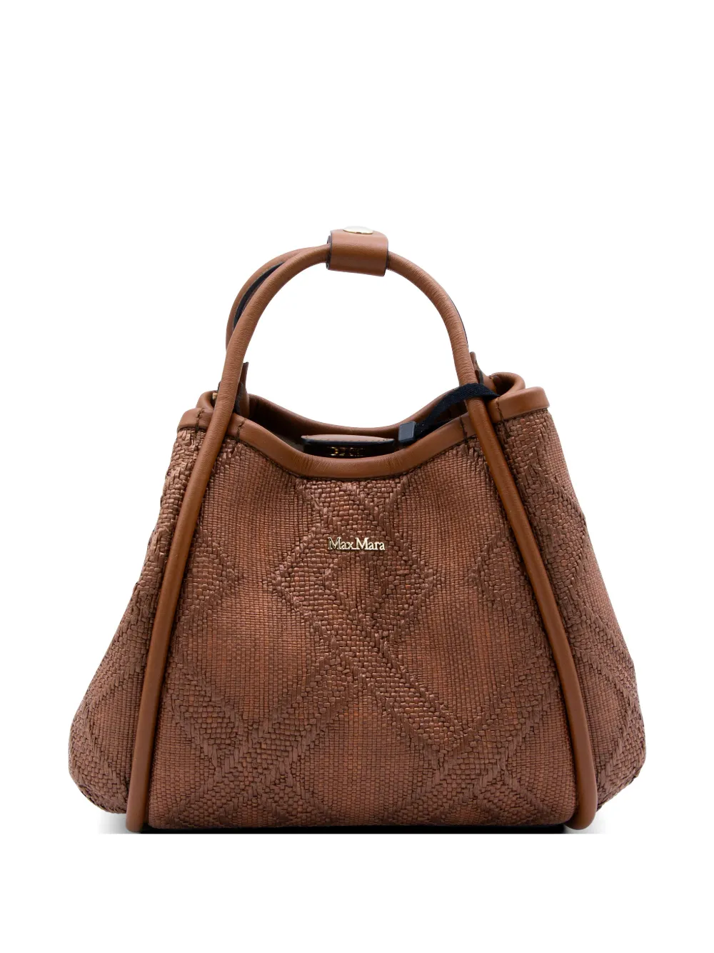 Max Mara Borsa tote con logo - Marrone