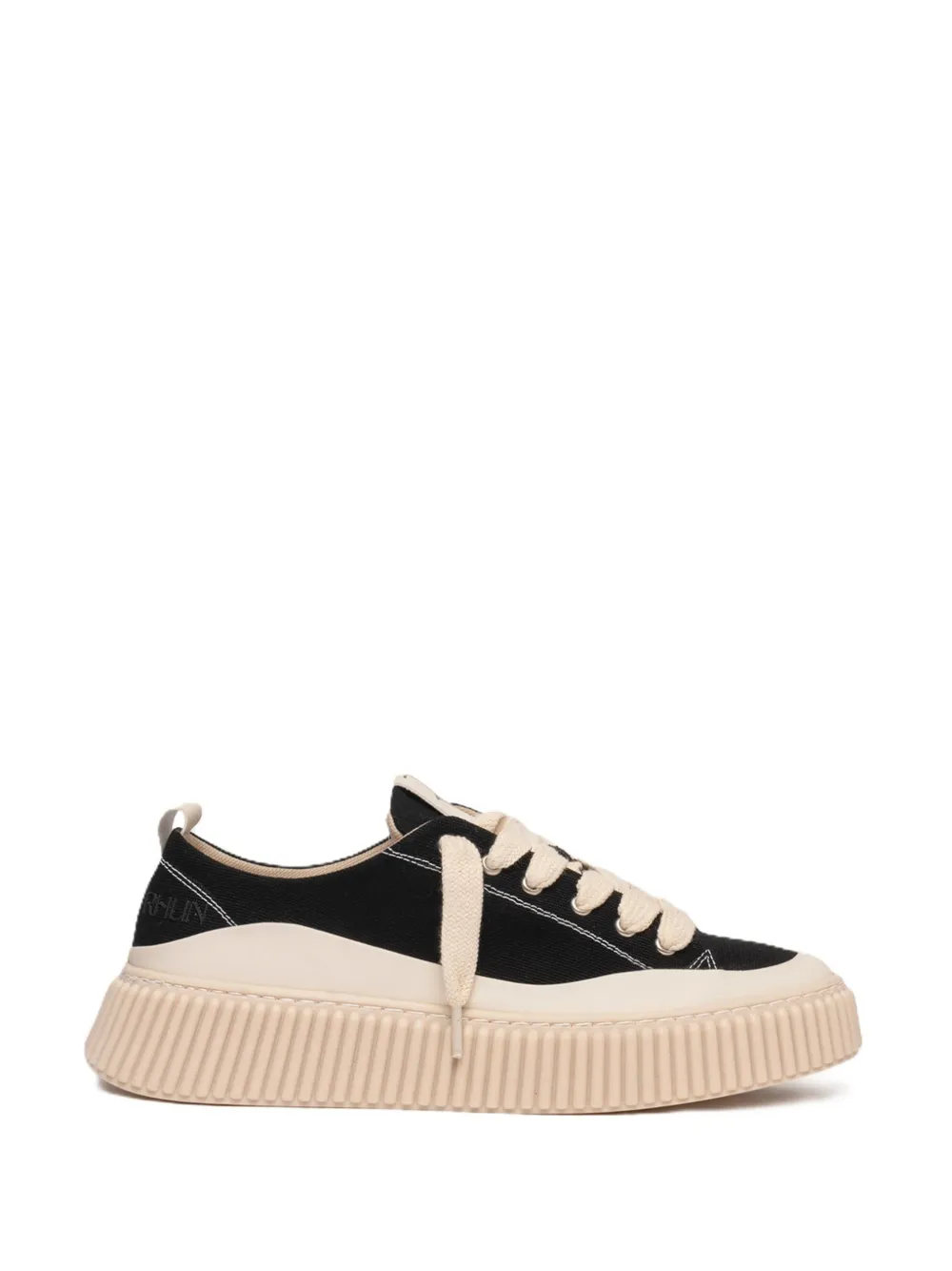 Rhun Treble fluted-sole sneakers - Nero