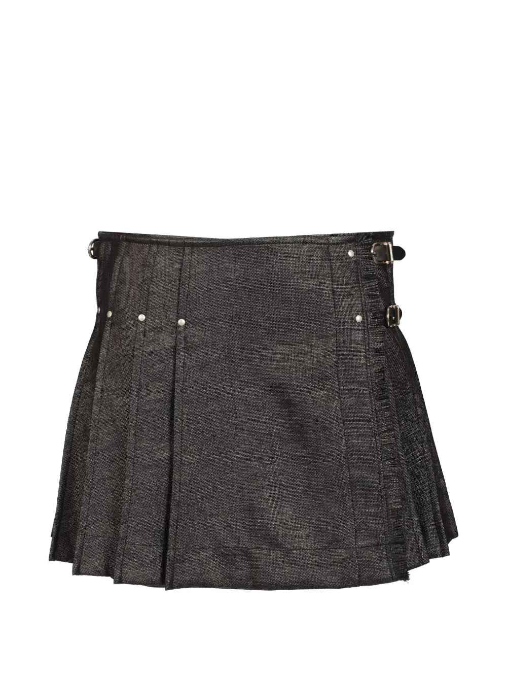 Durazzi Milano studded buckle kilt - Grigio