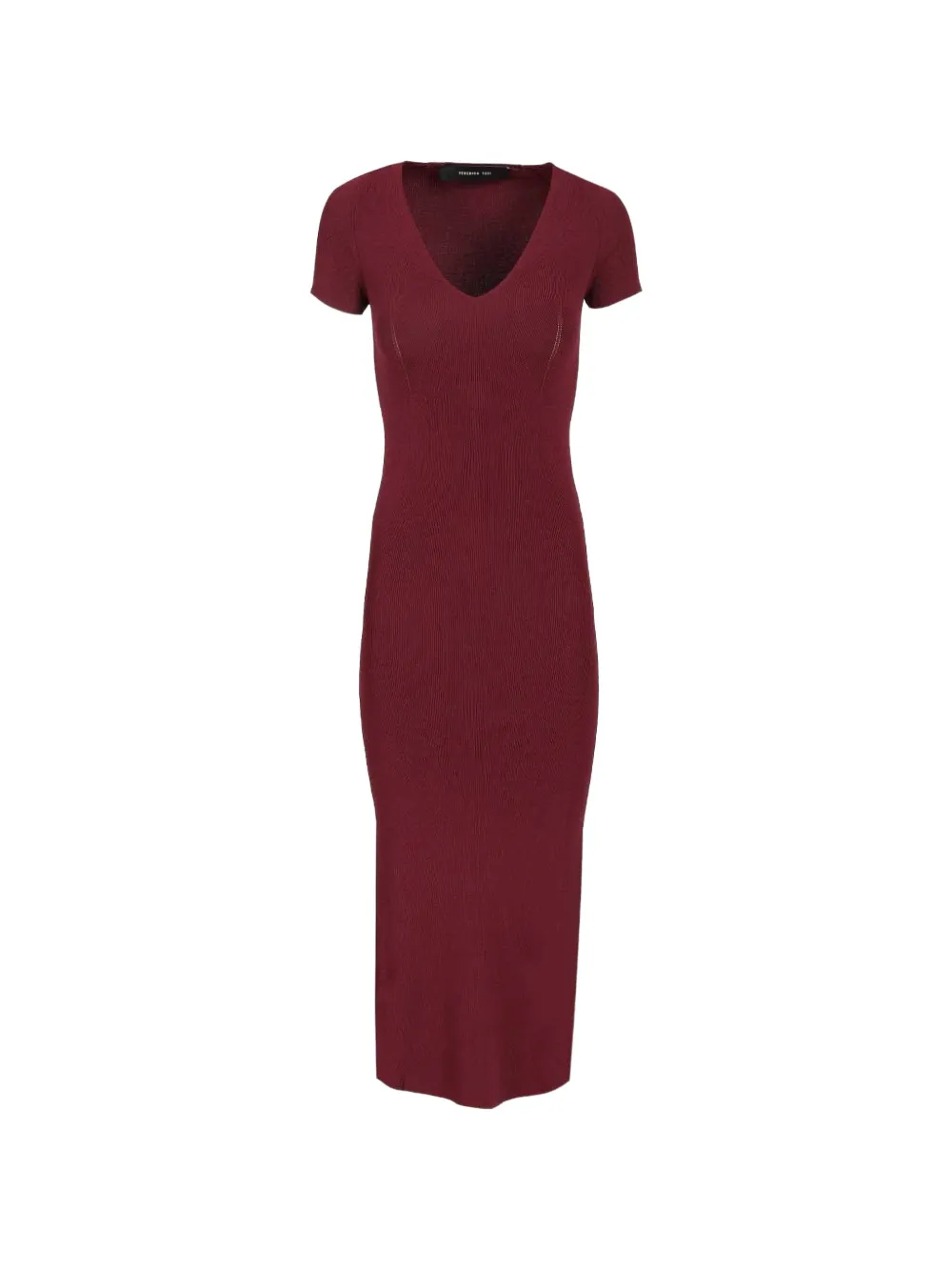 Federica Tosi V-neck knitted dress - Rosso