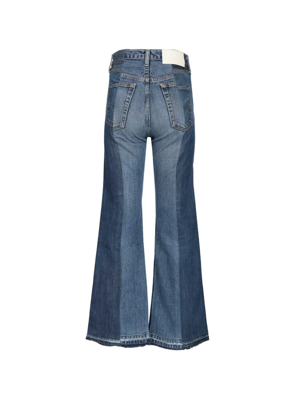  E.l.v. Denim Slit Wide-leg Arcola Jeans - Blue 