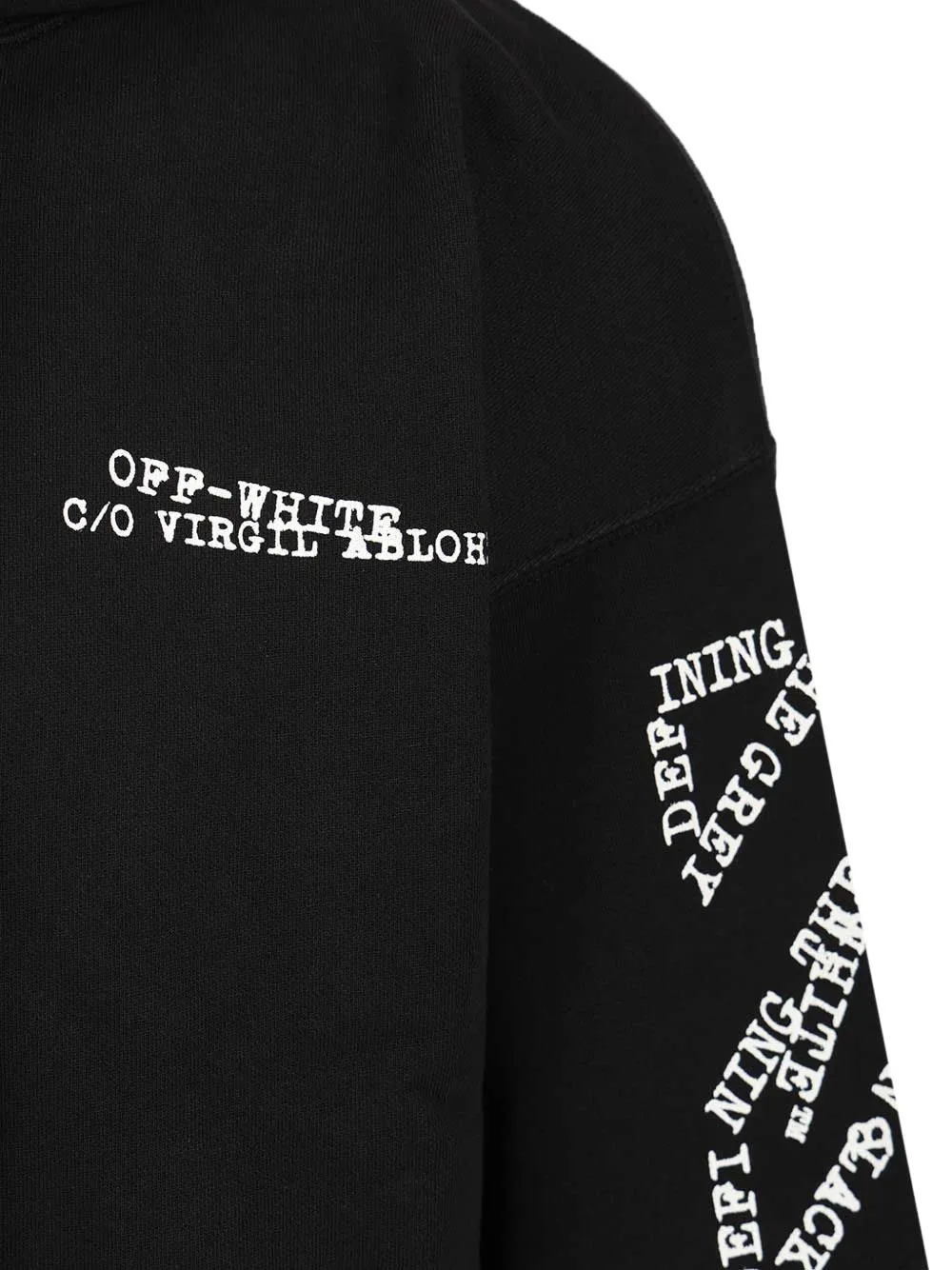 Off-White Hoodie met logoprint Zwart
