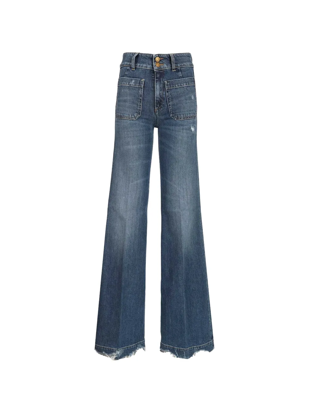 Seafarer Jane frayed wide-leg jeans - Blu