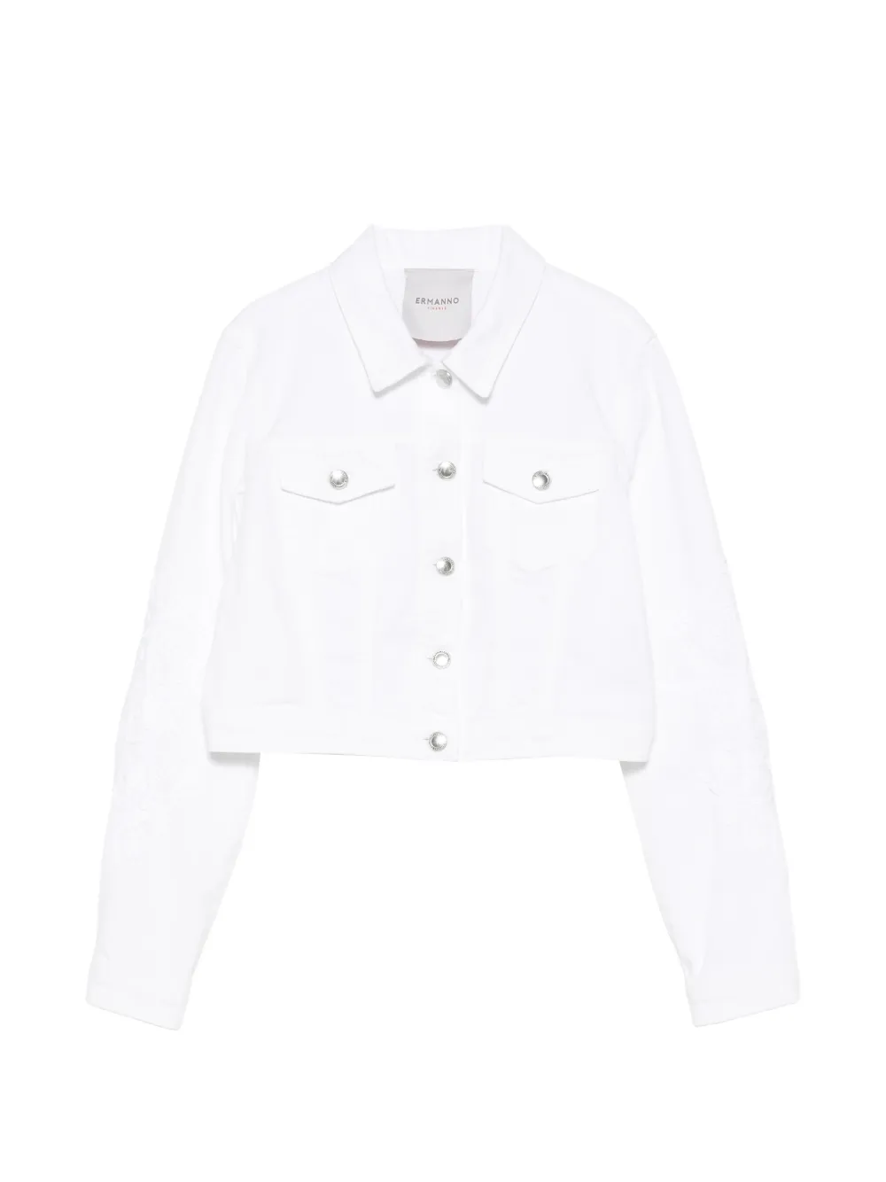 ERMANNO FIRENZE embroidered denim jacket - Bianco