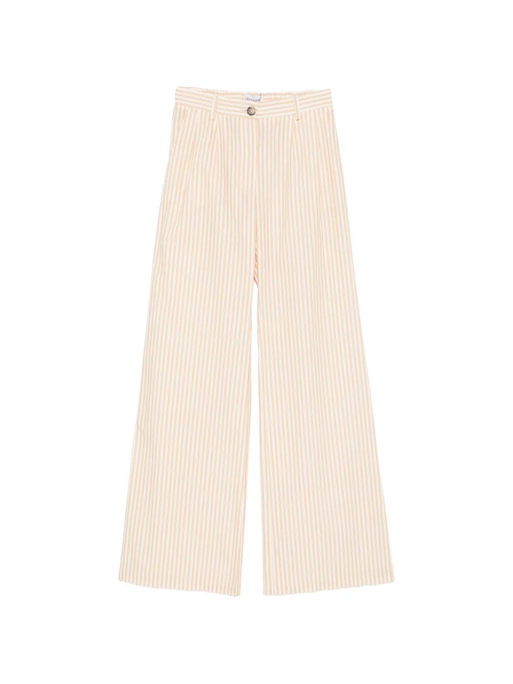 ERMANNO FIRENZE striped wide-leg trousers - Toni neutri
