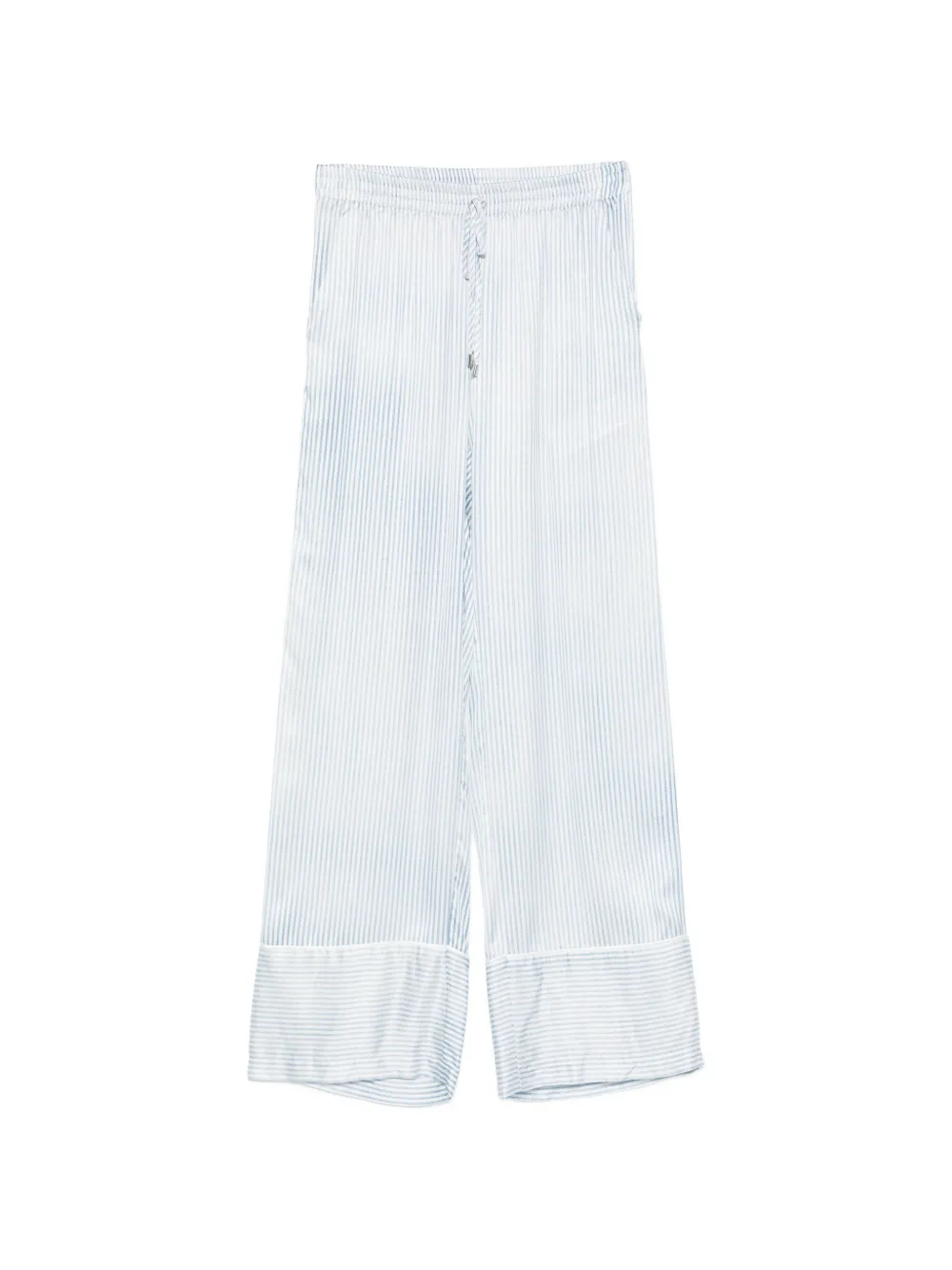 ERMANNO FIRENZE striped drawstring palazzo pants - Bianco