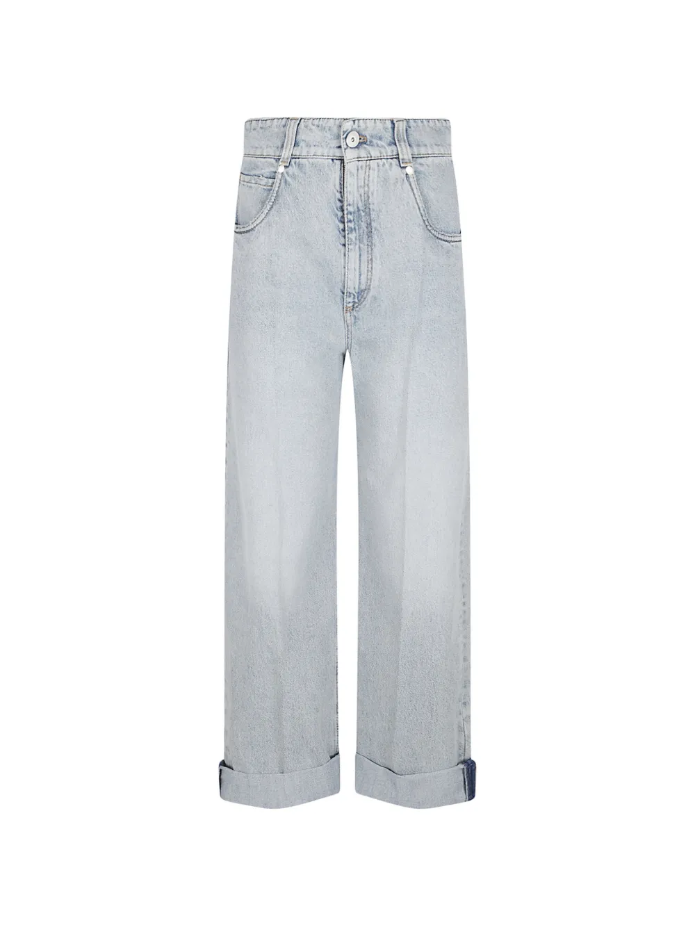 Brunello Cucinelli cuffed jeans - Blu