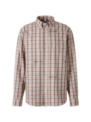 Off-White チェックフランネル シャツ | ニュートラル | FARFETCH JP