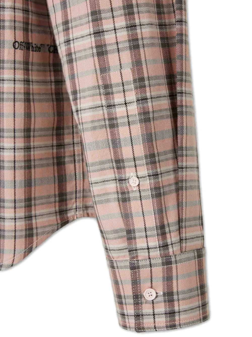 Off-White Geruit overhemd Roze