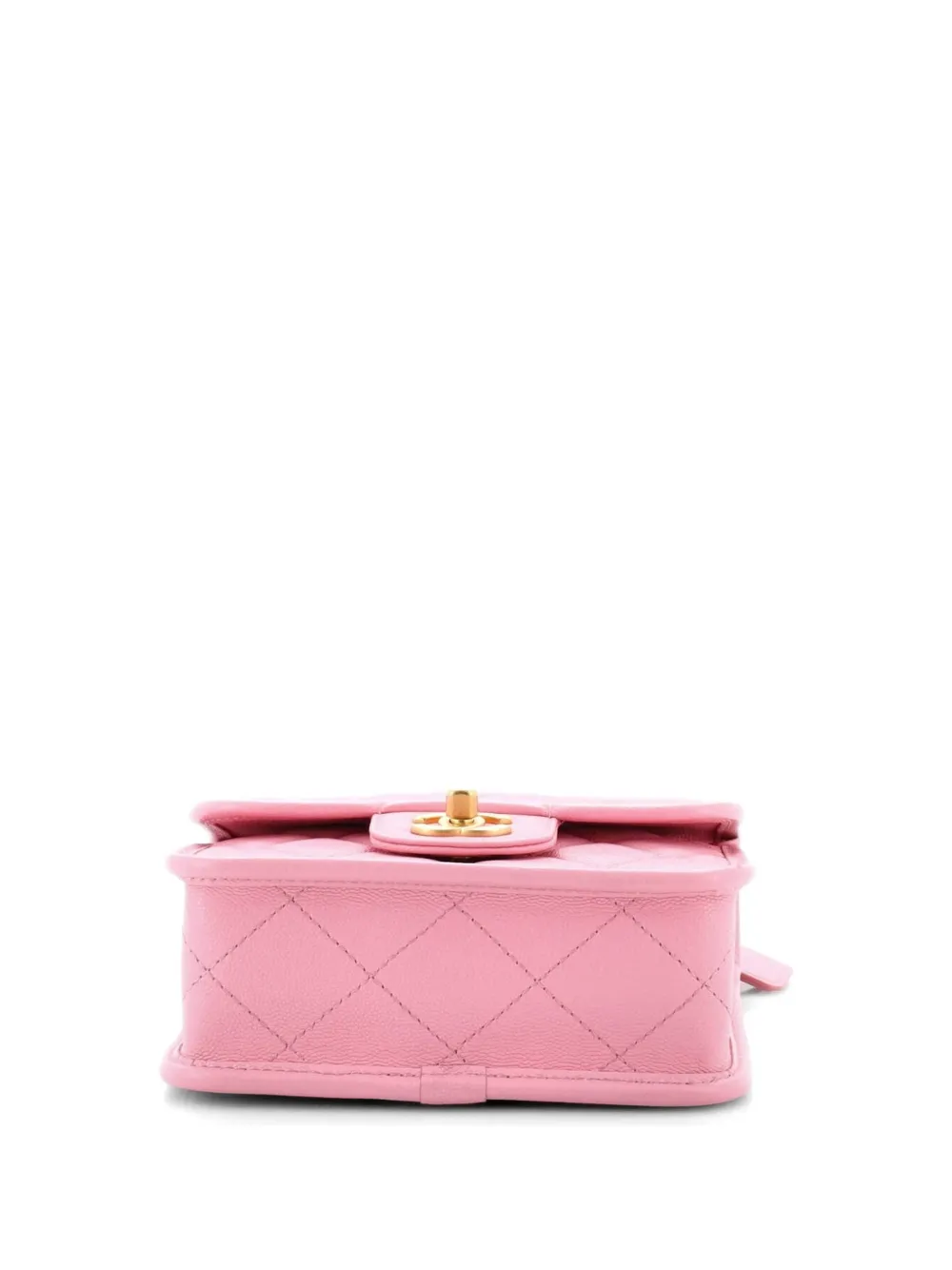 School Memory Top Handle Flap Bag Quilted Caviar Mini Crossbody Bag