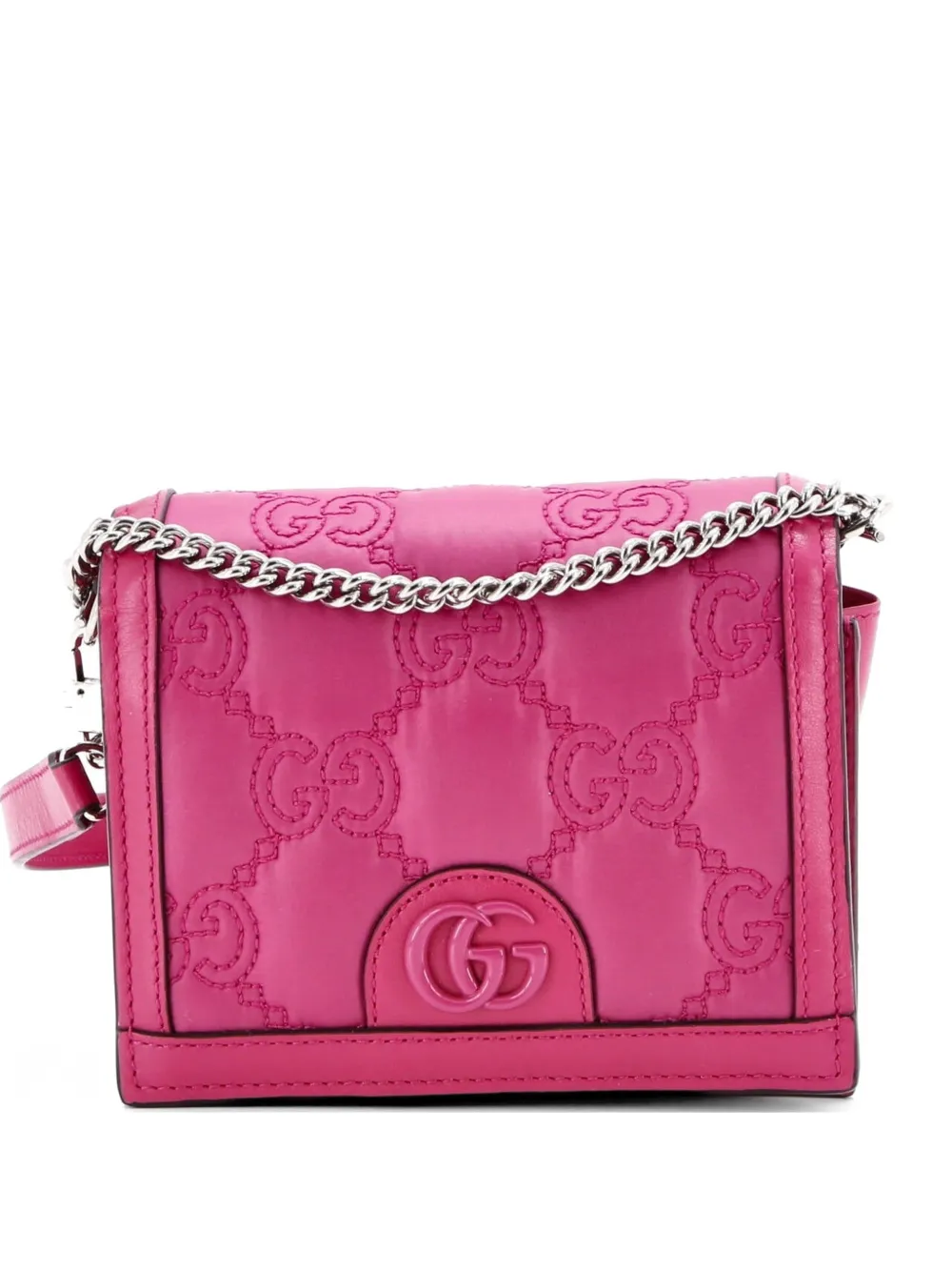 Gg Marmont Flap Messenger Bag Gg Matelasse Nylon With Leather Mini Crossbody Bag