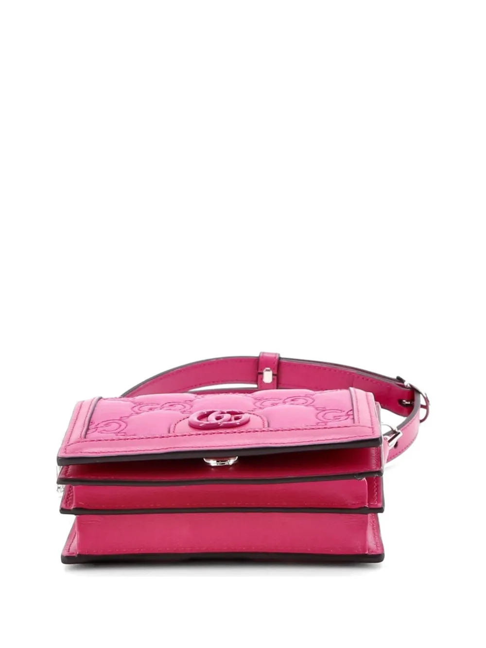 Gg Marmont Flap Messenger Bag Gg Matelasse Nylon With Leather Mini Crossbody Bag