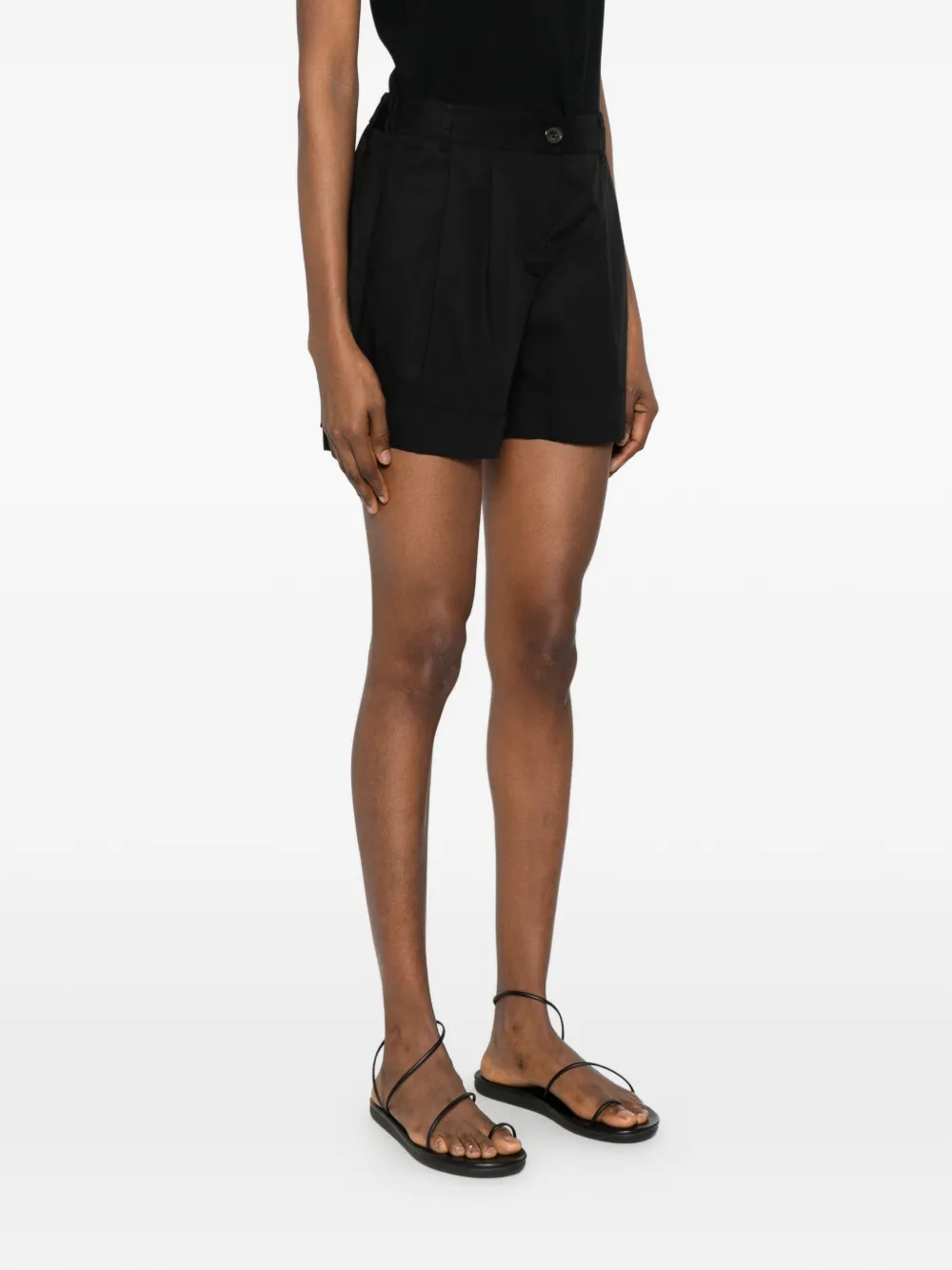 ERMANNO FIRENZE Geplooide shorts Zwart