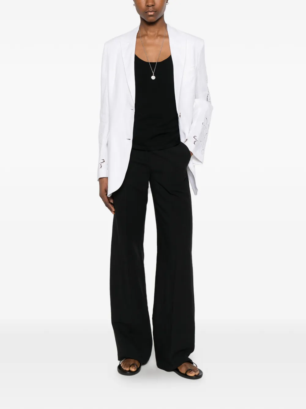 ERMANNO FIRENZE Geplooide broek Zwart