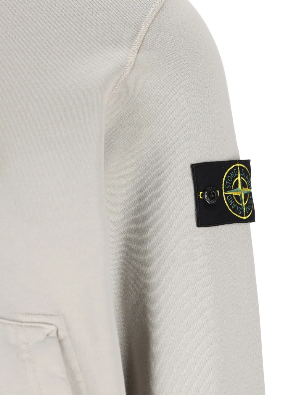 Stone Island Hoodie met rits en logo Beige