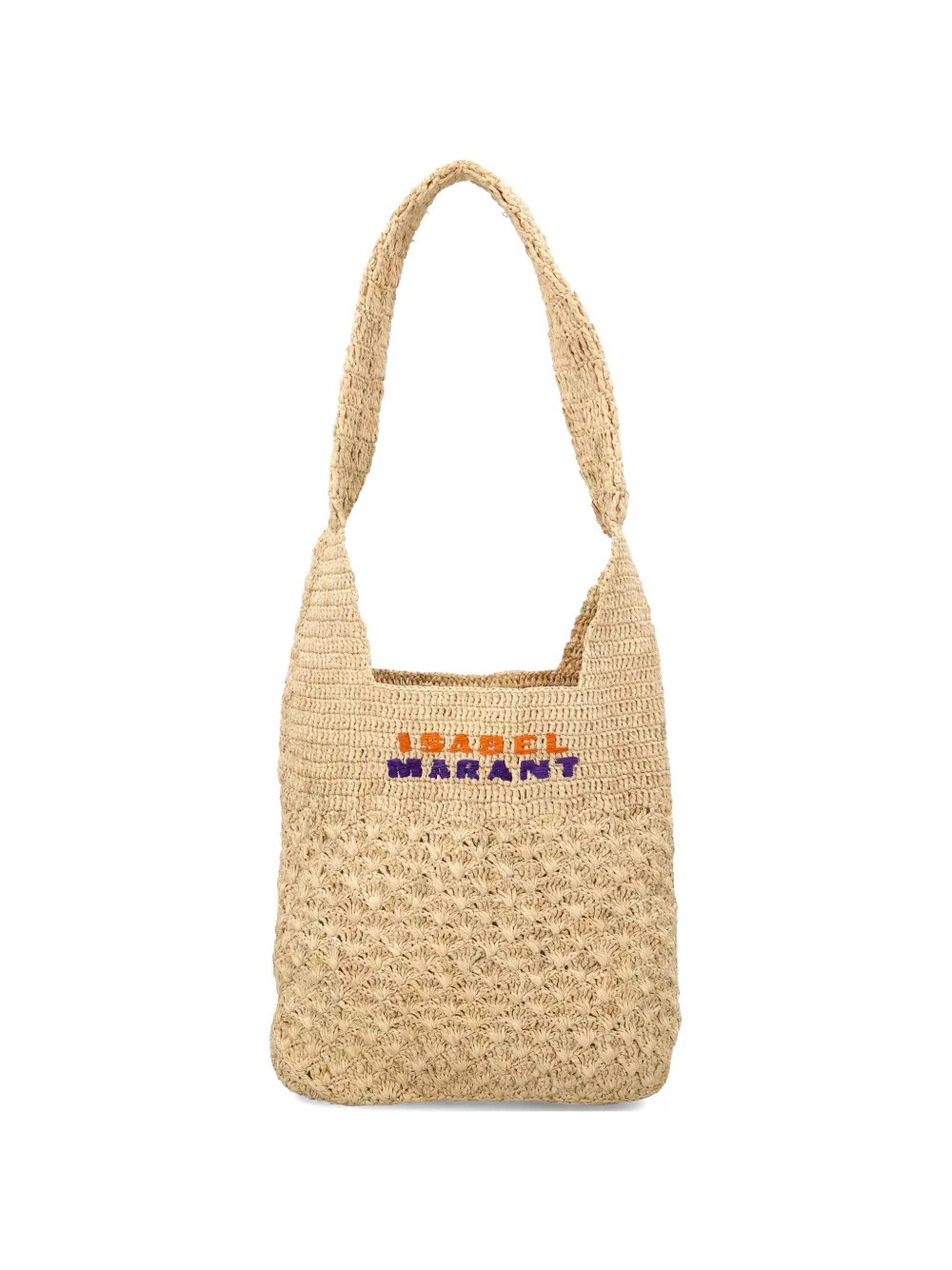 ISABEL MARANT logo-embroidered shoulder bag - Toni neutri