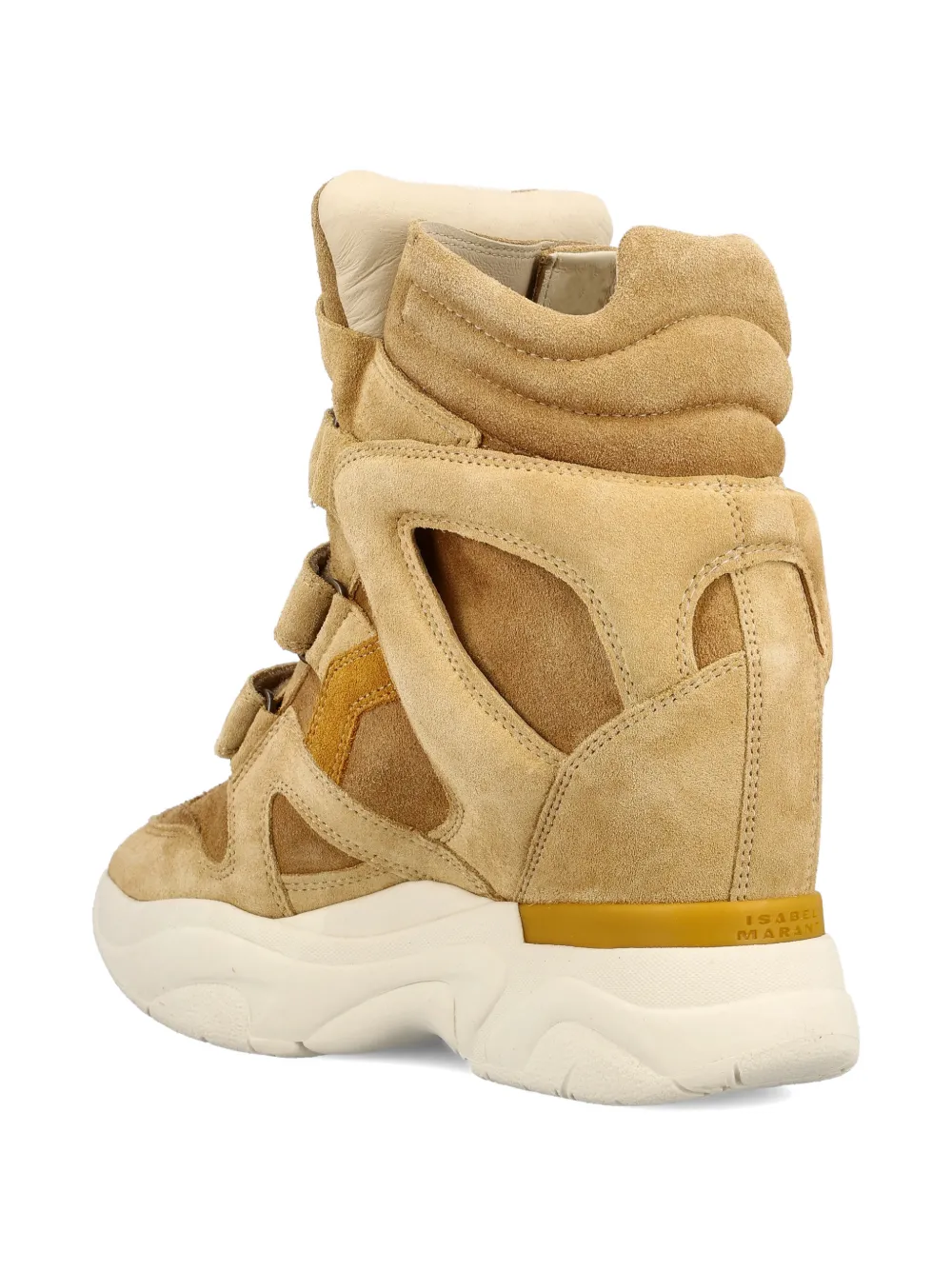 ISABEL MARANT Sneakers met klittenband en uitgesneden details Beige