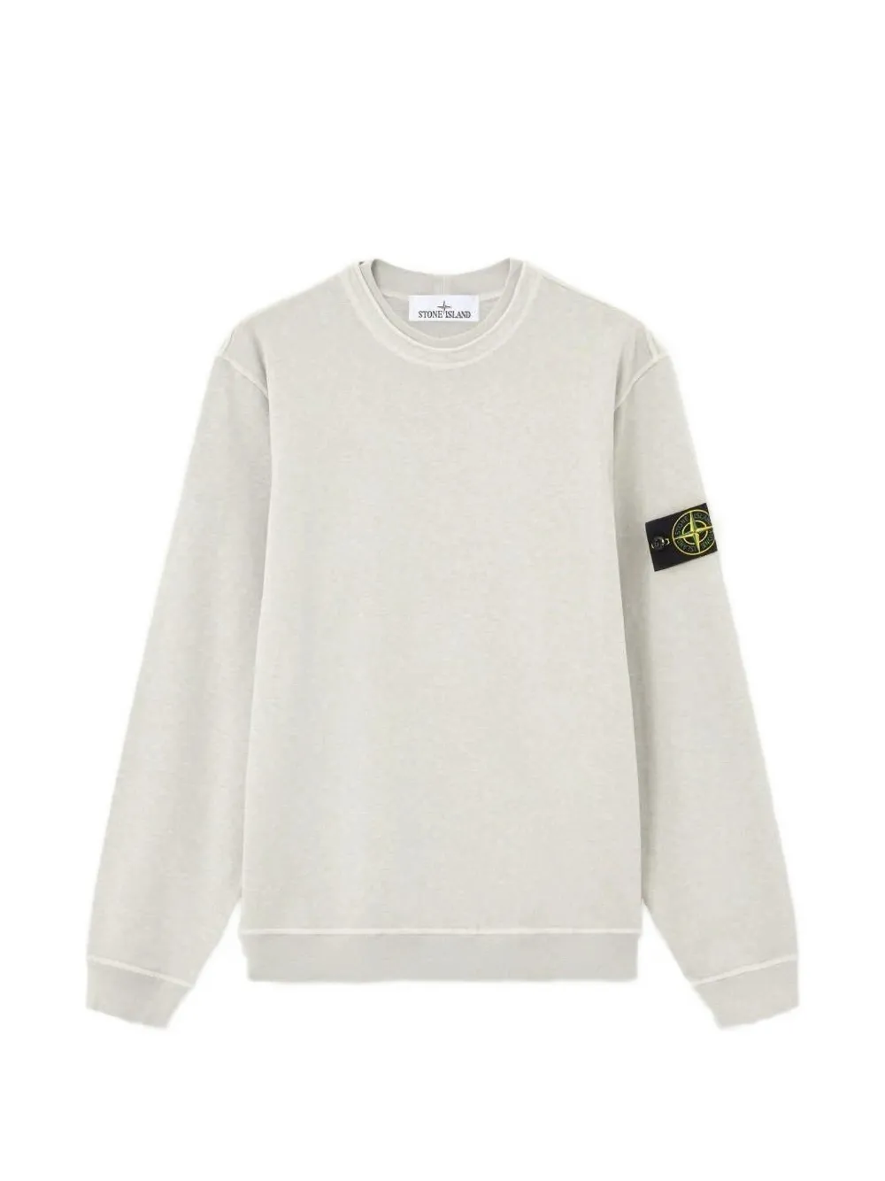 Stone Island crew-neck logo-badge sweatshirt - Grau