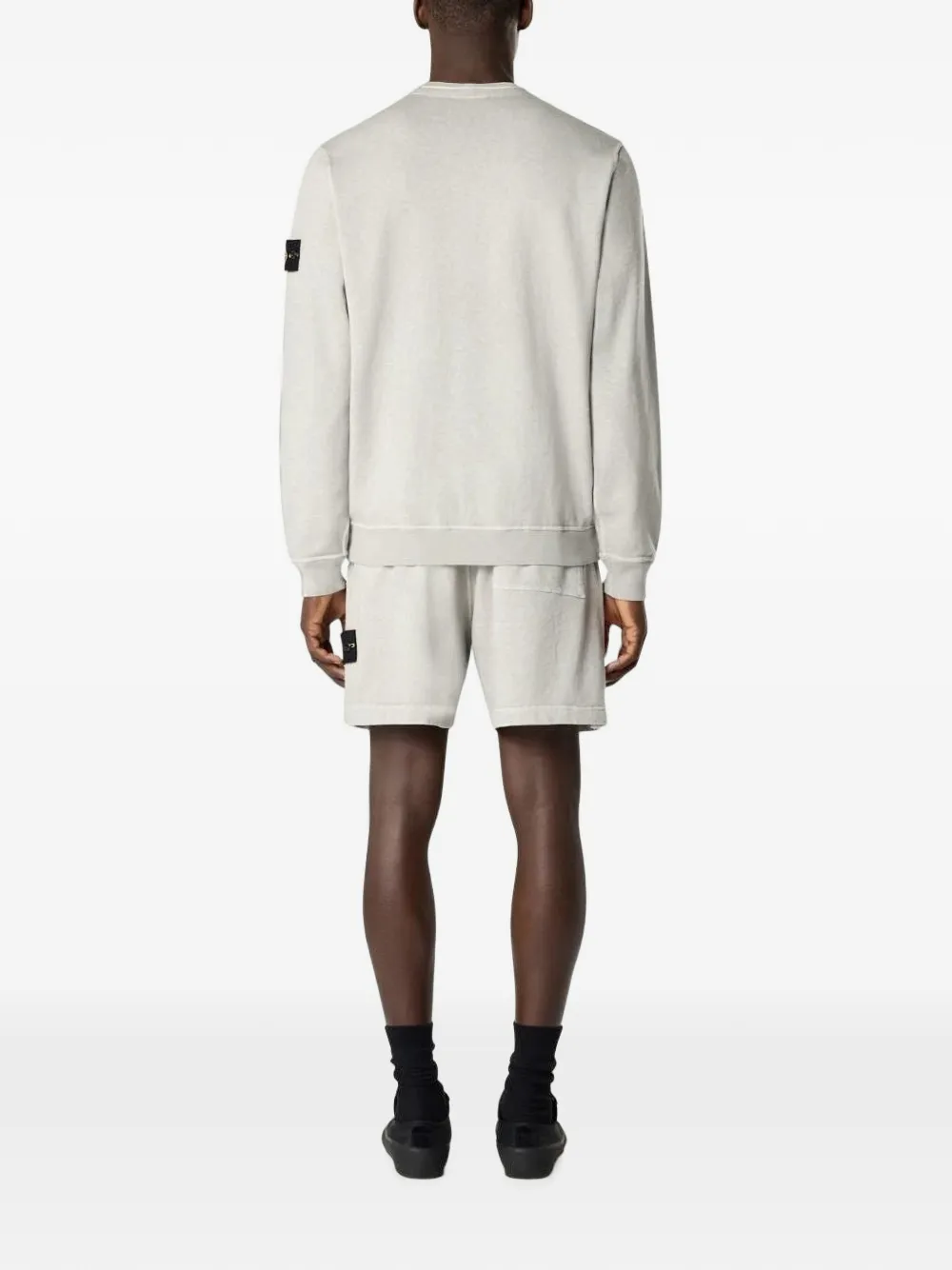 Stone Island Sweater met ronde hals en logopatch Grijs