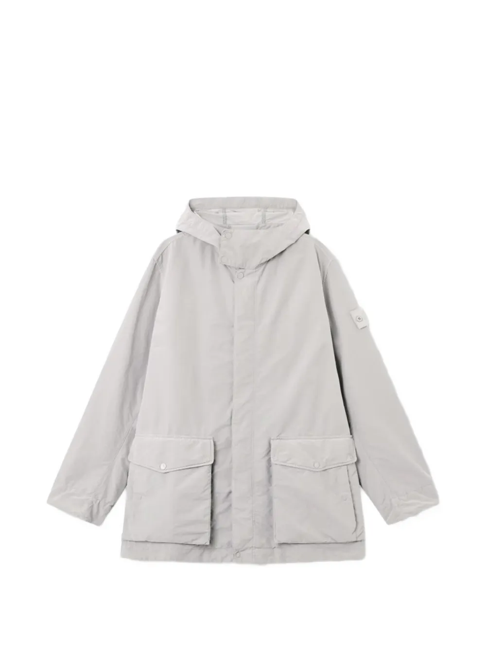 Stone Island David Light-TC hooded logo-patch jacket - Grigio