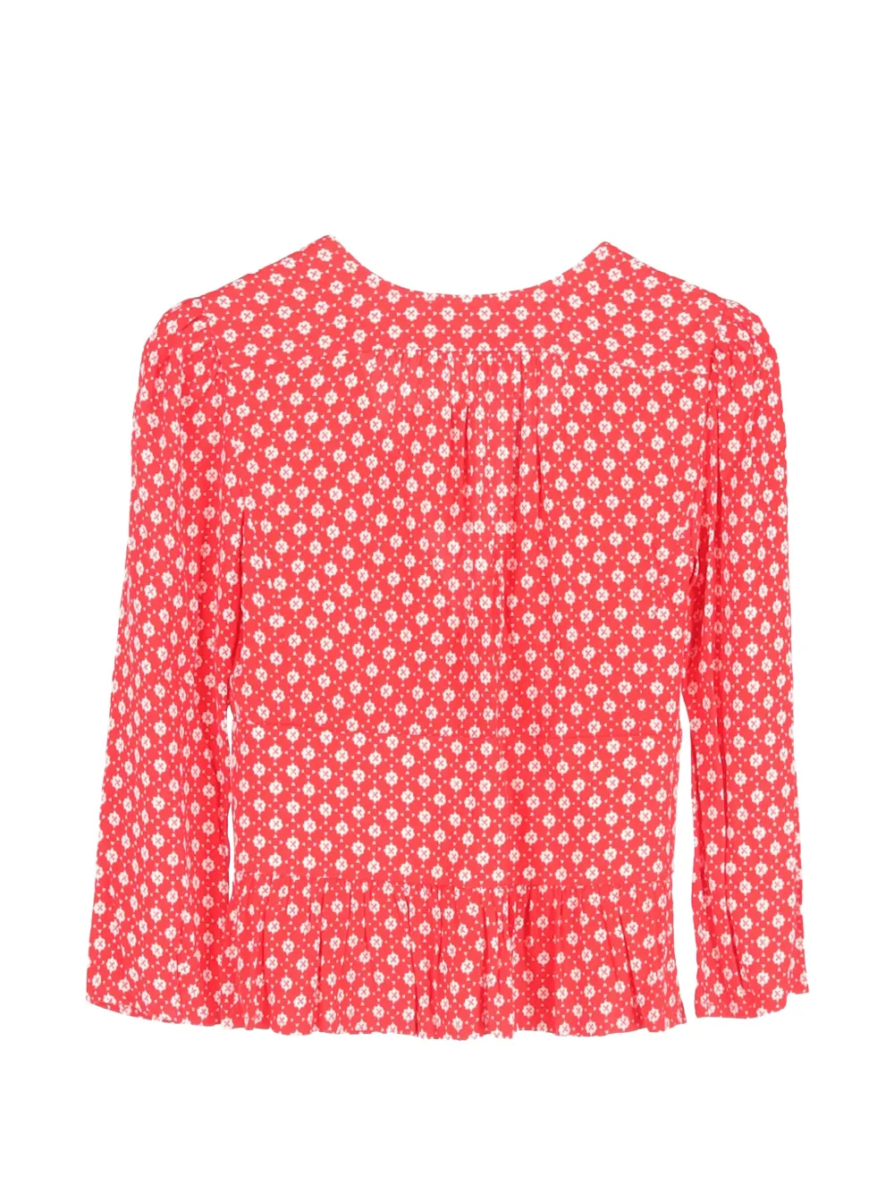 Carlo Ruffled-Printed Blouse