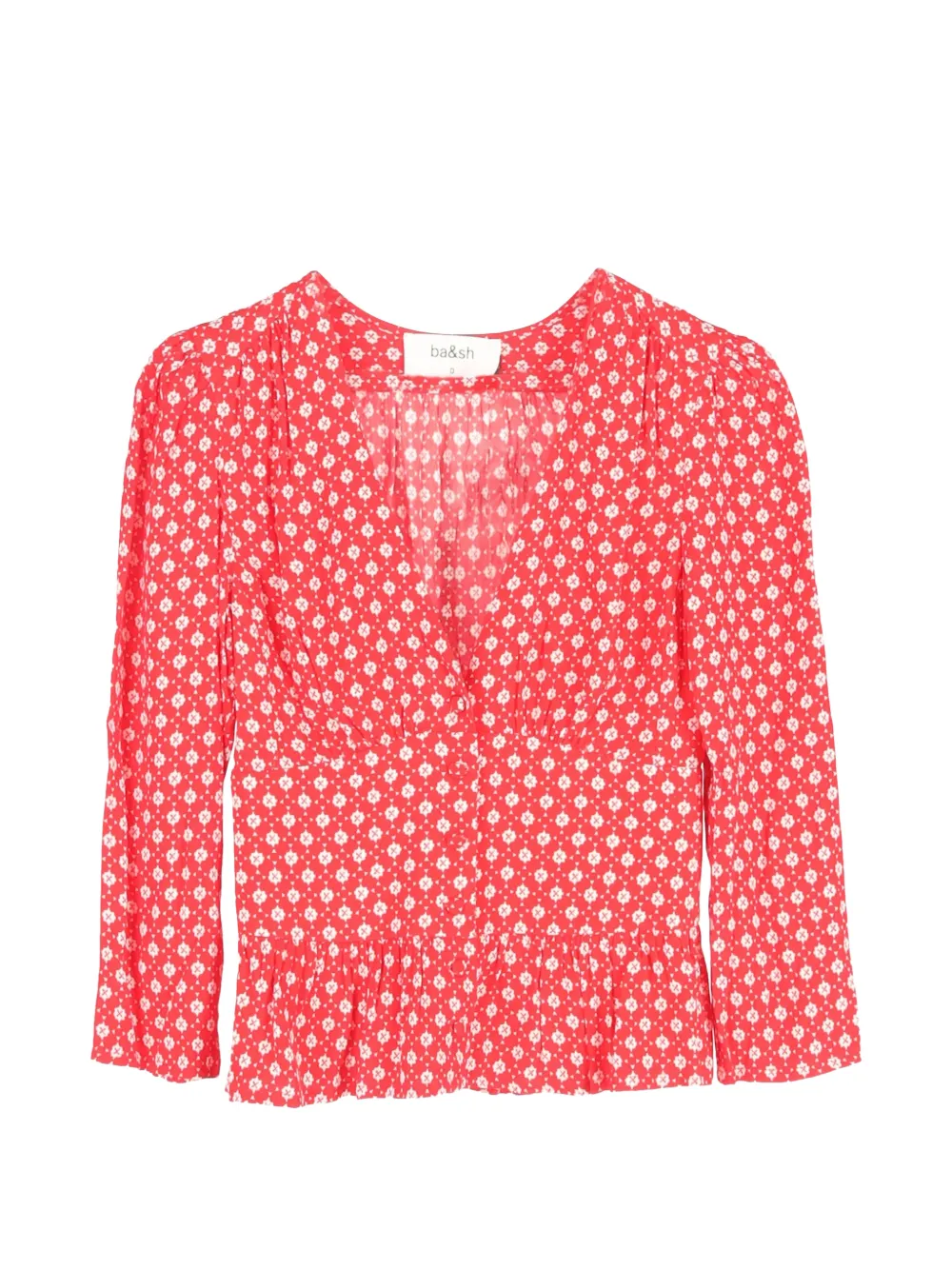 Carlo Ruffled-Printed Blouse