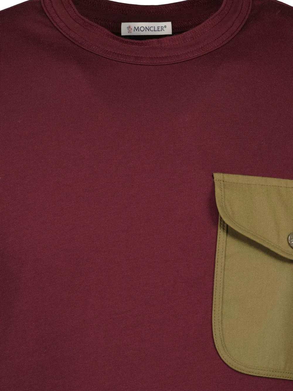 Moncler T-shirt met borstzak Rood