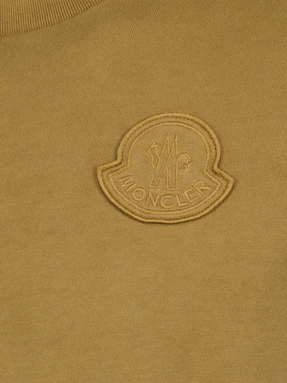 Moncler T-shirt met logopatch Bruin