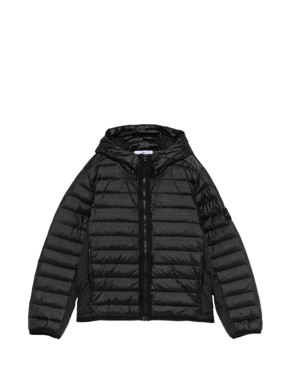 Stone Island Junior hooded quilted jacket - Nero