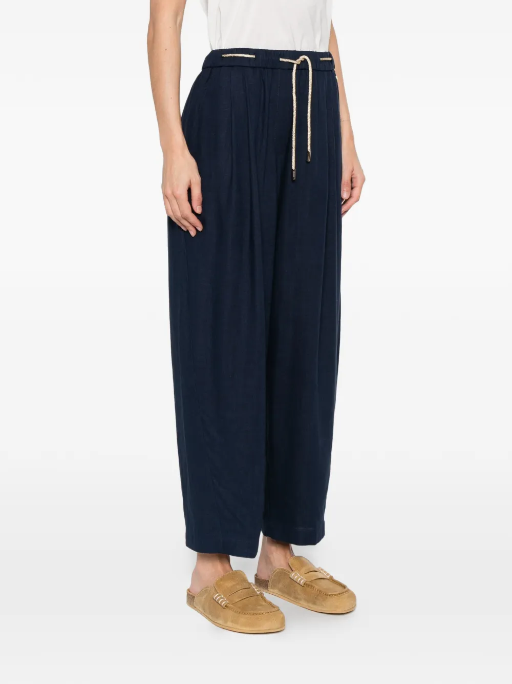 Herno Broek met trekkoord Blauw