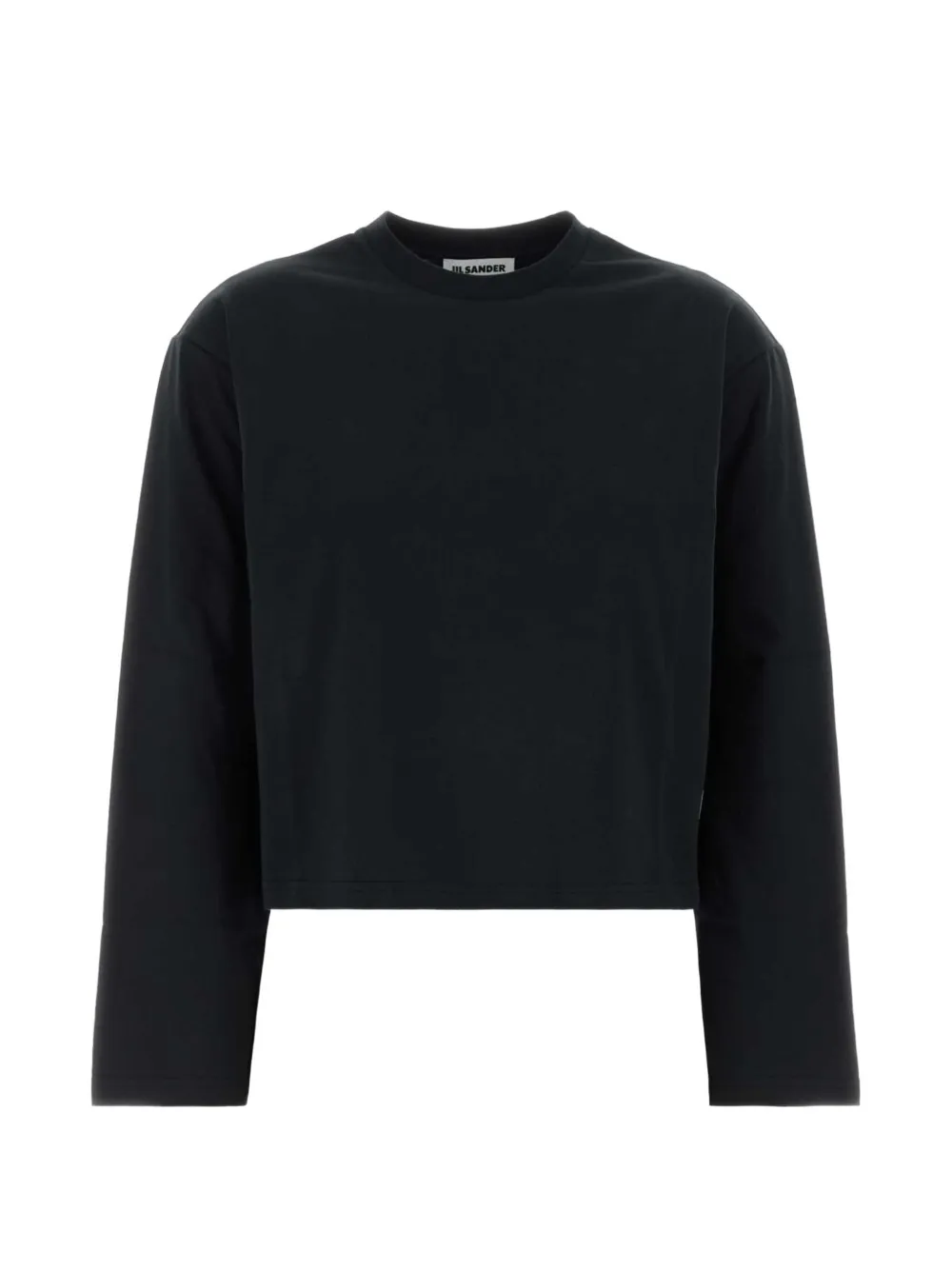 Jil Sander long-sleeve cropped T-shirt - Schwarz