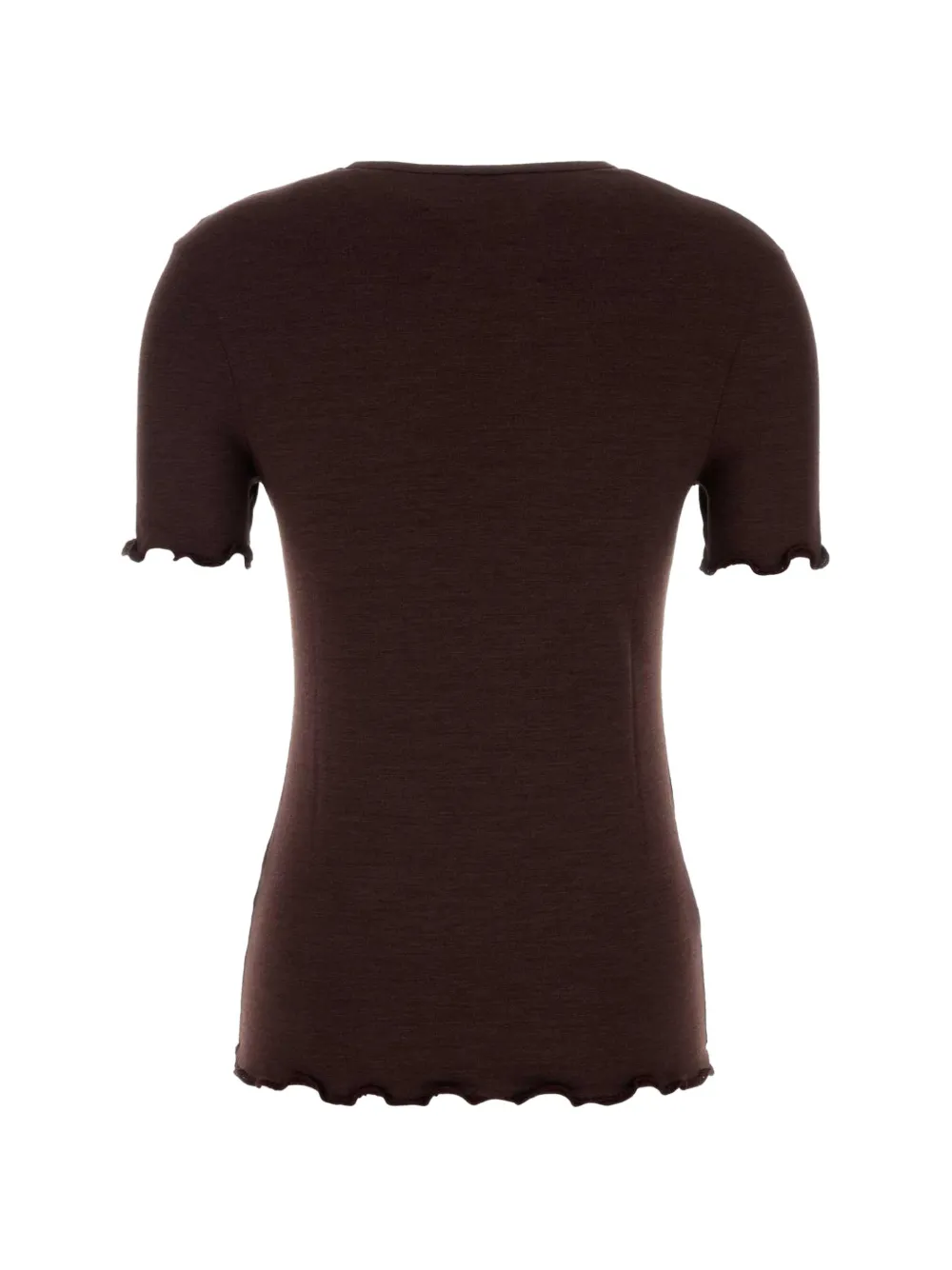 Jil Sander T-shirt met ruchemouwen Paars