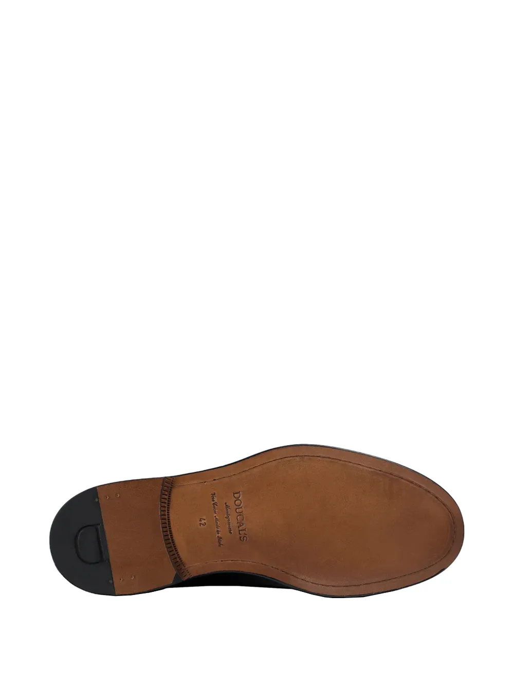 Doucal's penny leather loafer Zwart