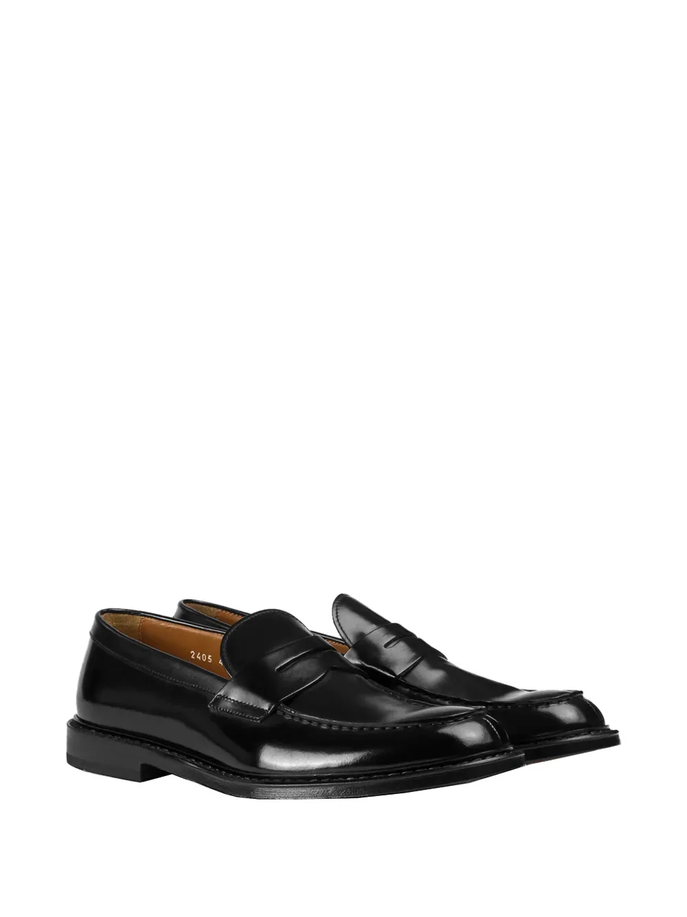 Doucal's penny leather loafer Zwart