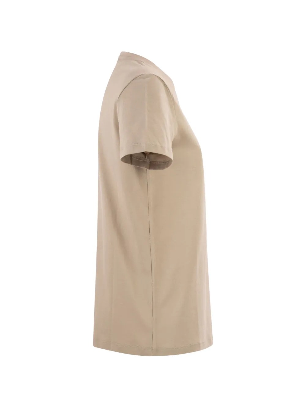 Max Mara Giovane T-shirt met geborduurde monogram Beige