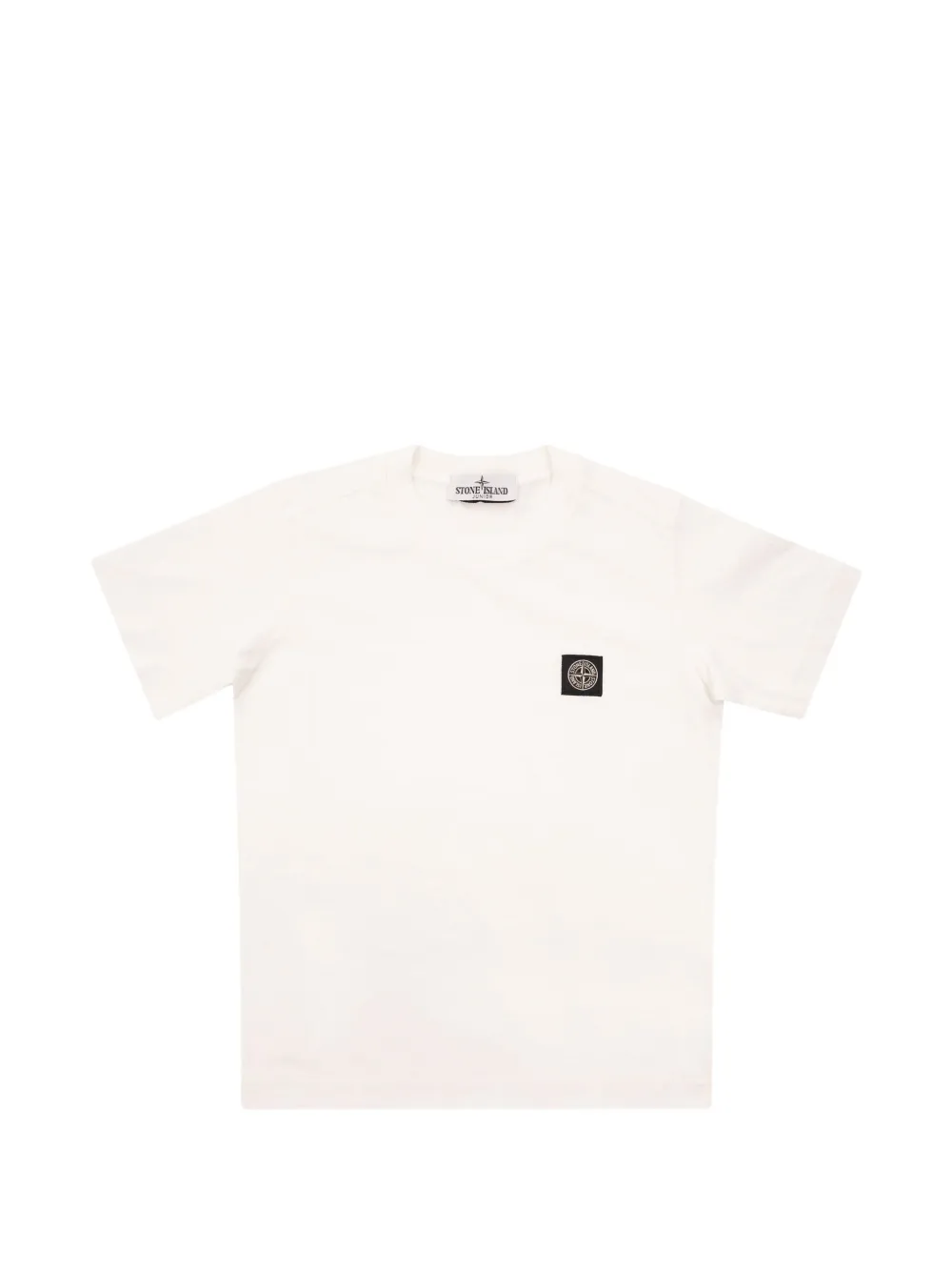 Stone Island Junior ribbed Compass-patch T-shirt - Toni neutri
