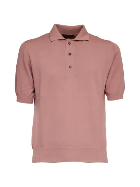 Zanone button ribbed polo shirt
