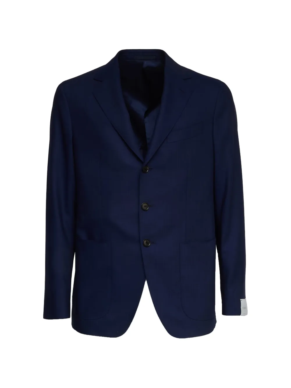 Caruso classic lapel single-breasted blazer - Blu
