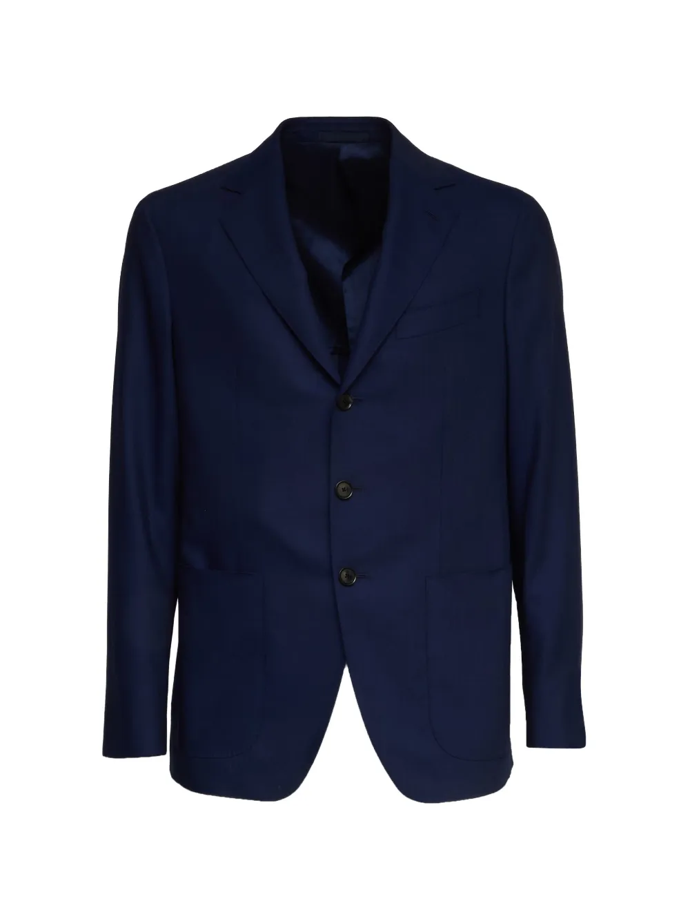 Caruso classic lapel single-breasted blazer - Blu